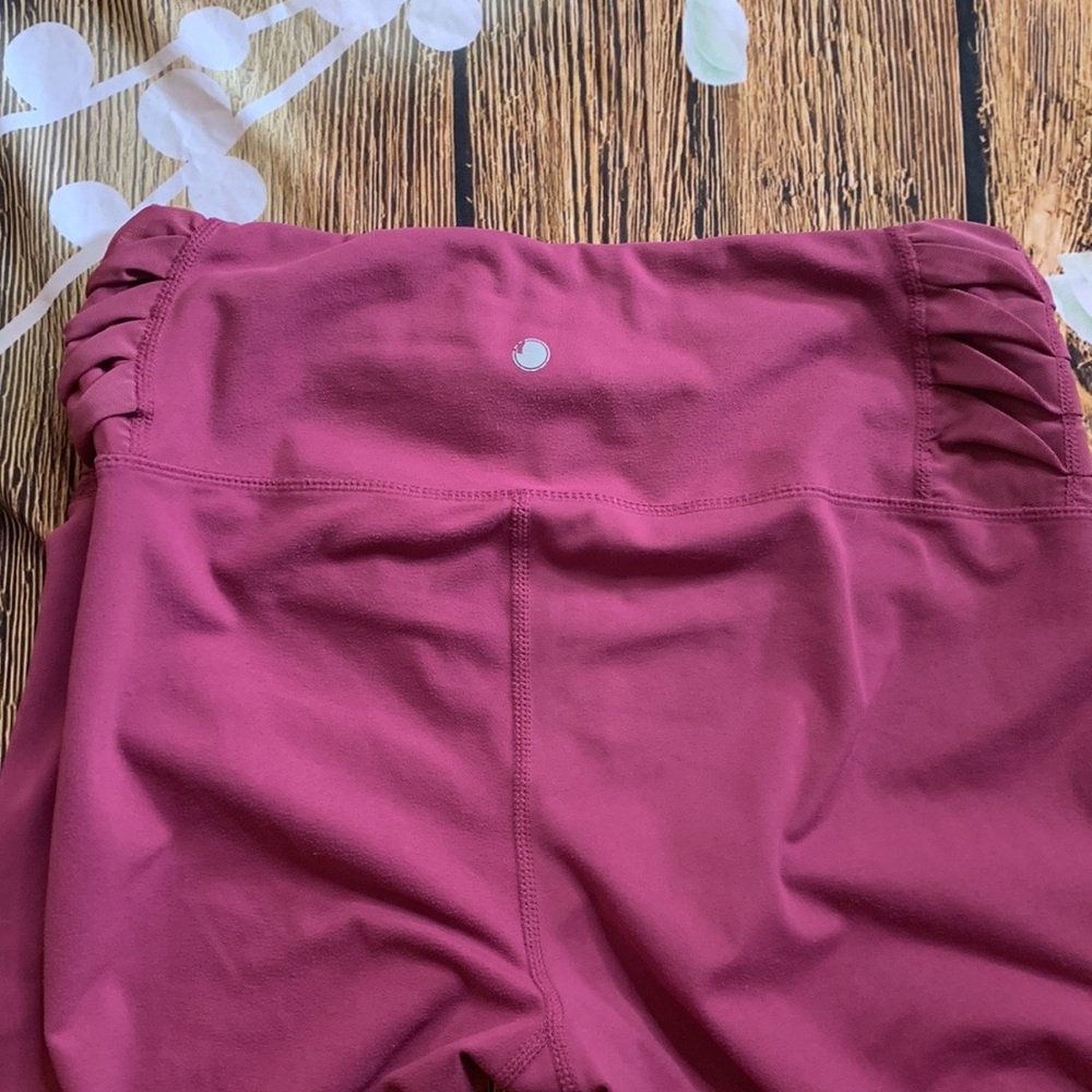 Yogalicious LUX High Rise Soft Raspberry Ruched Side Leggings - Picture 5 of 8